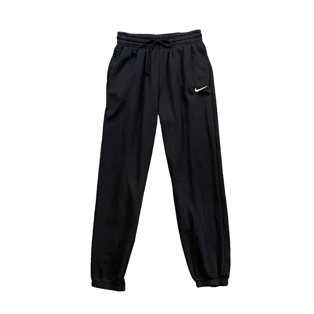 Nike Sweatpants Womens Small Black Sportswear Phoenix Fleece High Waist Oversize